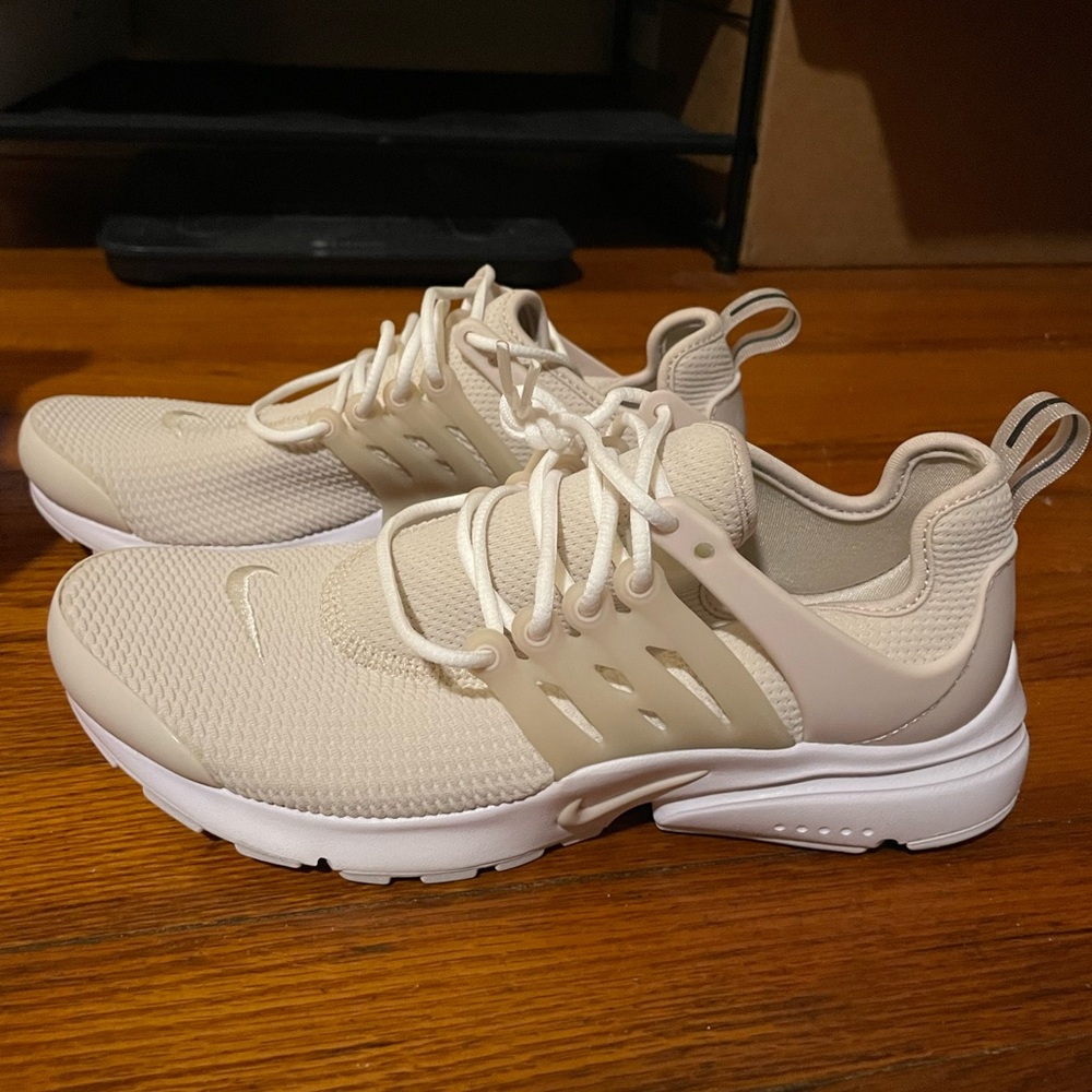 Nike Beige and White Athletic Sneakers